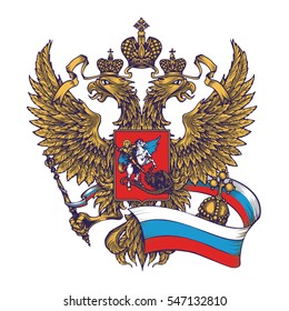 State emblem and flag of Russia