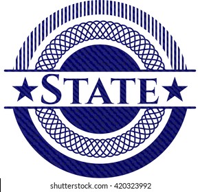 State emblem with jean high quality background