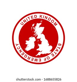 estado de emergencia, Reino Unido, vector