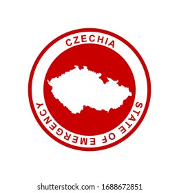 state of emergency, vector, czechia, czech republic