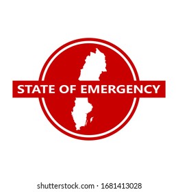 Notstand, Vektorillustration, Schweden