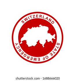 Ausnahmezustand, Vektorillustration, Schweiz