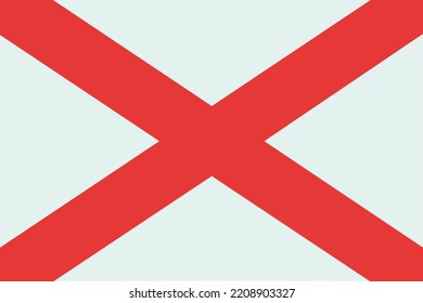 State flag of Alabama. Vector illustration