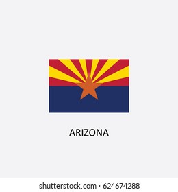 State Flag of Arizona Vector Illustration