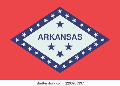State flag of Arkansas. Vector illustration