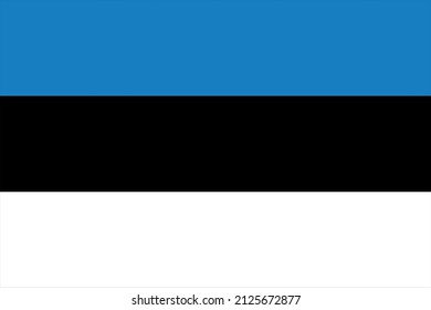 State flag of Estonia. Rectangular vector illustration of the flag of Estonia. EPS9 version vector illustration