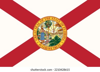 State flag of Florida. Vector illustration