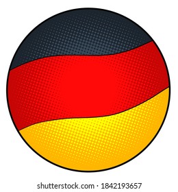 State flag of Germany. symbol icon in a circle illustration drawing