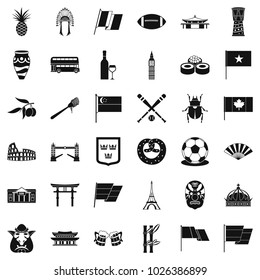 State flag icons set. Simple set of 36 state flag vector icons for web isolated on white background