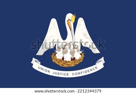 State flag of Louisiana. Vector illustration
