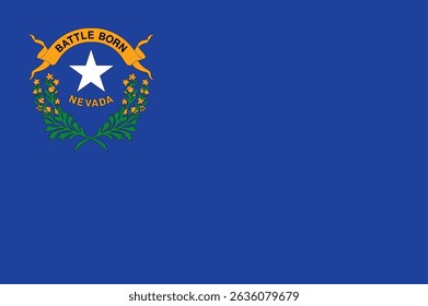 State flag of Nevada, United States of America. Vector illustration.