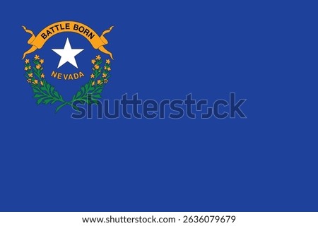 State flag of Nevada, United States of America. Vector illustration.