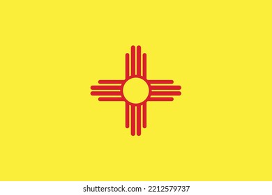 State flag of New Mexico. Vector illustration