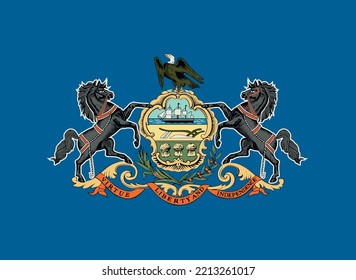 State flag of Pennsylvania. Vector illustration