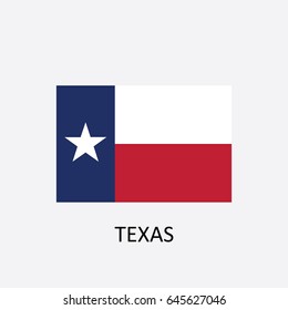 State Flag of Texas - United States Vector Illustration