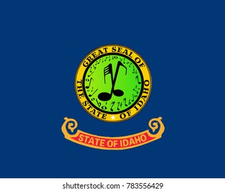 The state flag of the USA state of Idaho with musical substitutes