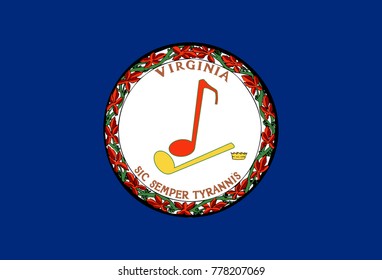 The state flag of the USA state of Virginia
