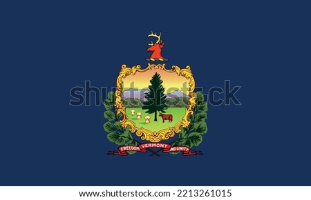 State flag of Vermont. Vector illustration