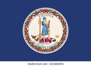 State flag of Virginia. Vector illustration