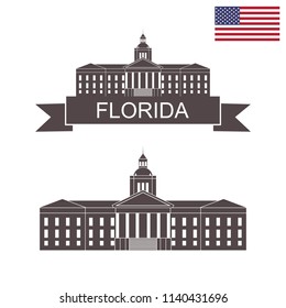 State of Florida. Florida State Capitol building. EPS 10. Vector illustration