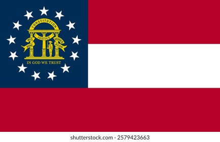 State of Georgia Flag, Flag of Georgia, USA