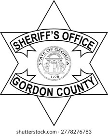 State of Georgia Gordon County Sheriff’s Office Badge