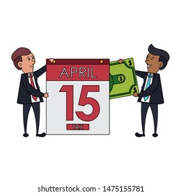 state government taxes business, executive business men managing personal saving money finances cartoon vector illustration graphic design
