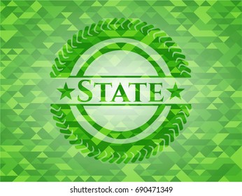 State green mosaic emblem