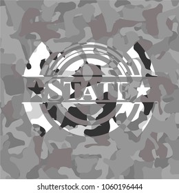 State grey camouflage emblem