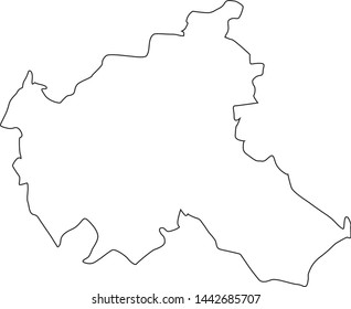State of Hamburg map in Germany