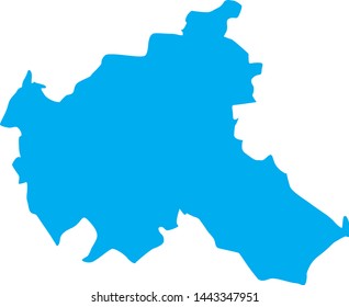State of Hamburg map in Germany