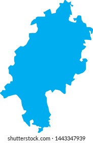 State of Hesse map in Germany