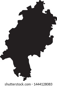 State of Hesse map in Germany