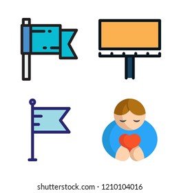 state icon set. vector set about maps and flags, hugh and flag icons set.
