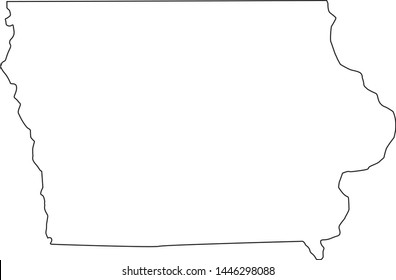 state of Iowa map in united states