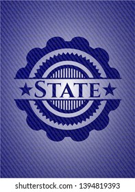 State jean background. Vector Illustration. Detailed.