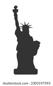 state liberty icon. Independence statue set vector ilustration.