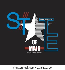 state of main design typography vector illustration for print