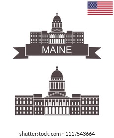 State Of Maine. State Capital Building In Augusta Maine