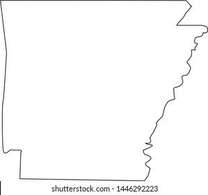 state map of Arkansas in united states