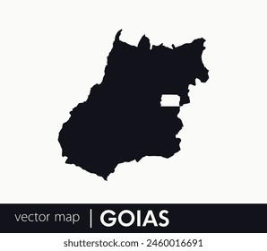 Goiás state map. Federative unit of Brazil. Vector map for any needs.	