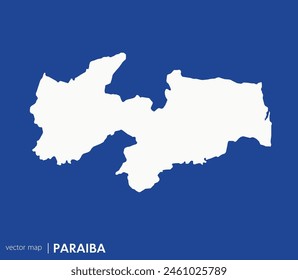 Paraíba state map. Federative unit of Brazil. Vector map for any needs.	