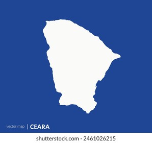 Ceará state map. Federative unit of Brazil. Vector map for any needs.	