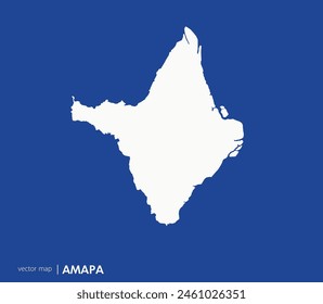 Mapa del estado de Amapá. Unidad federativa de Brasil. Mapa de Vector para cualquier necesidad.	
