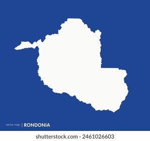 Rondônia state map. Federative unit of Brazil. Vector map for any needs.	
