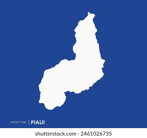 In: Piauí State Map. Föderative Einheit von Brasilien. Vektorgrafik Map für jeden Bedarf.	
