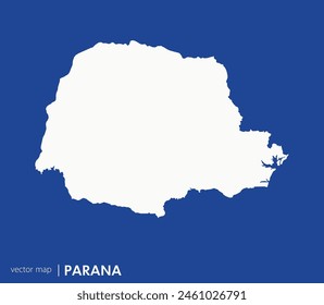 In: Paraná State Map. Föderative Einheit von Brasilien. Vektorgrafik Map für jeden Bedarf.	
