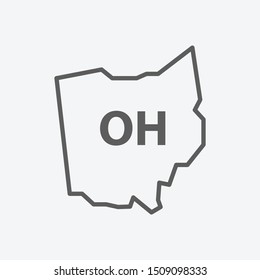 State map icon line symbol. Isolated vector illustration of  icon sign concept for your web site mobile app logo UI design