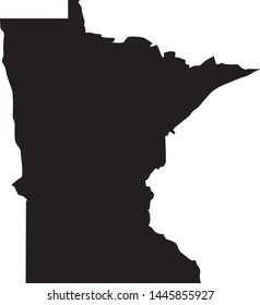 Black Map State Usa Minnesota Stock Vector (Royalty Free) 1528840124