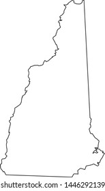 state map of New Hampshire In United States